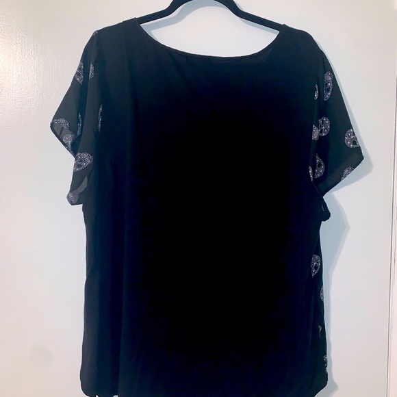 Chiffon Skull Blouse- Torrid - Picture 2 of 2